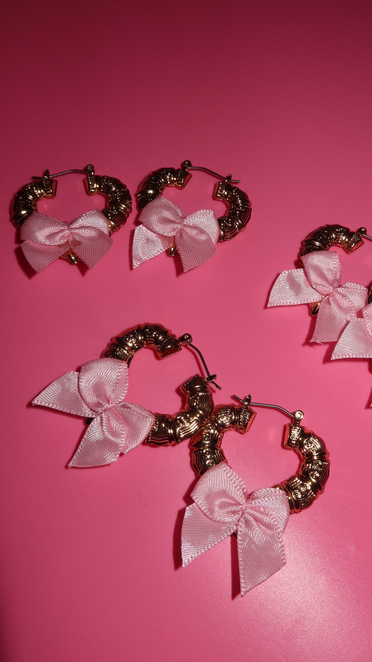 Mini Heart Bow Earrings